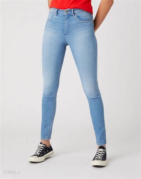 Damskie Spodnie Jeansowe Wrangler High Rise Skinny Soft Cloud W H Zi