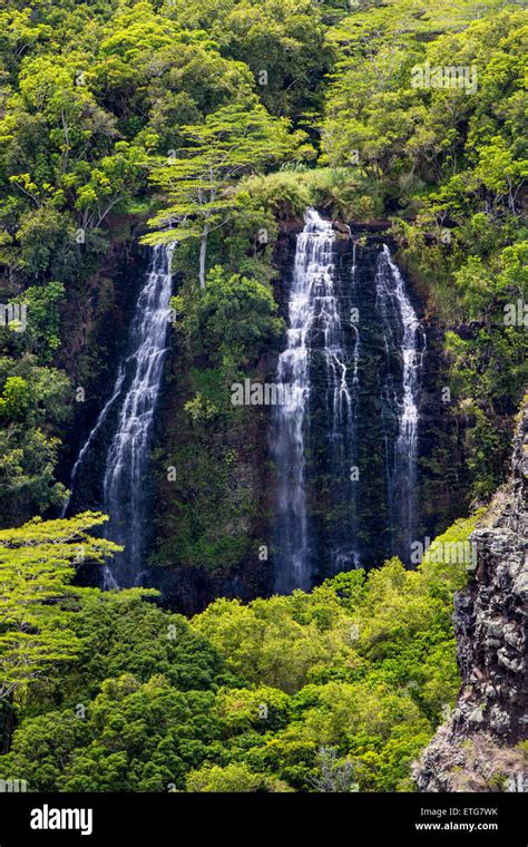 Opaekaa Falls, Kauai, Hawaii, USA Stock Photo - Alamy