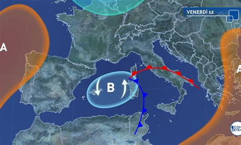 Venerdì nubi e qualche pioggia al Centro Sud meglio al Nord le