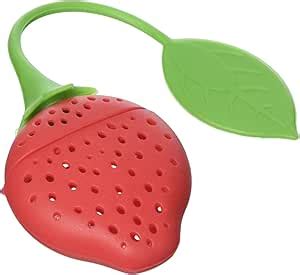 Fraise Conception Silicone Infuseur Th Passoire Rouge Et Vert