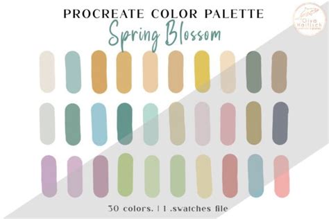 Spring Procreate Color Swatches Palette Graphic By Olya Haifisch