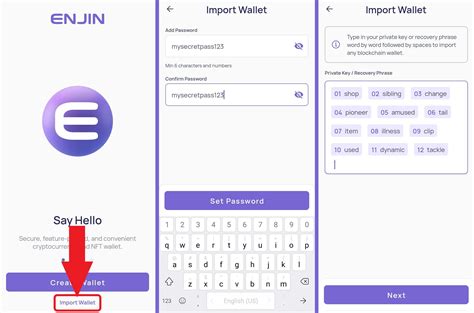 Importing a Wallet – Enjin