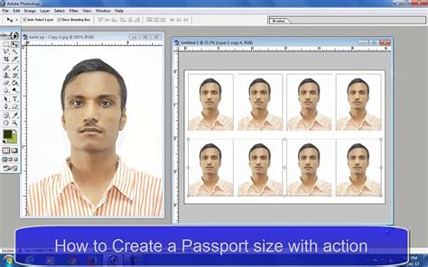 One Click Passport Size Photo In Photoshop Create Action, 42% OFF