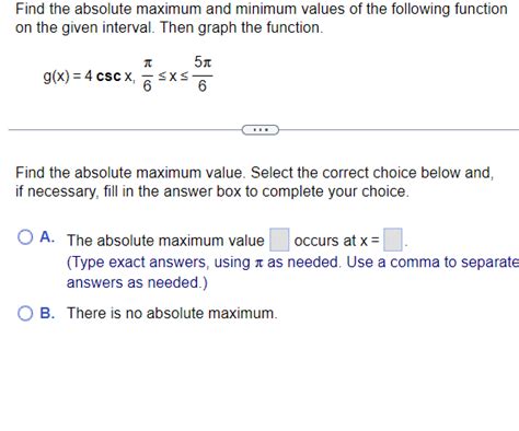 Solved Question Content Area TopPart 1Find The Absolute Chegg