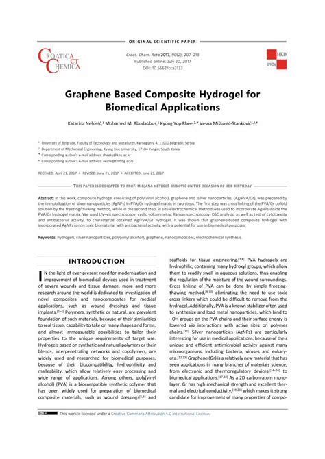 Pdf Graphene Based Composite Hydrogel For Biomedical Applications Dokumen Tips