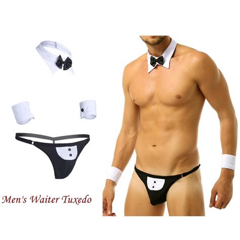 G Strings Thongs Men Easyforever Pcs Mens Butler Waiter Lingerie