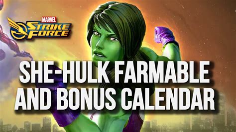 She Hulk Farmable I Marvel Strike Force News Youtube