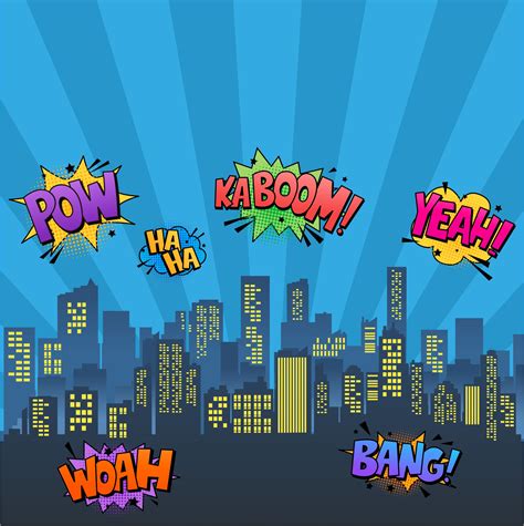 Superhero Backdrop Printable