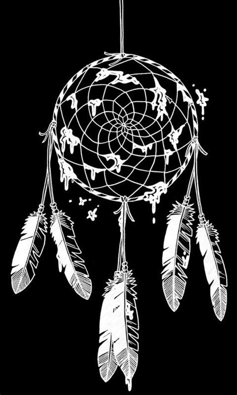 Dream Catcher Painting Black And White Zina Ziegler