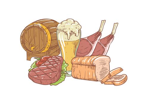 Oktoberfest Food Illustration 232485 Vector Art at Vecteezy