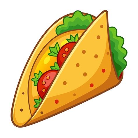 Quesadilla clipart ilustração vetorial de estilo desenho animado