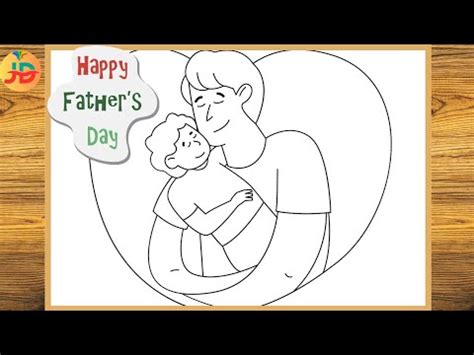 Father S Day Drawing How To Draw Father S Day Drawing Step By Step