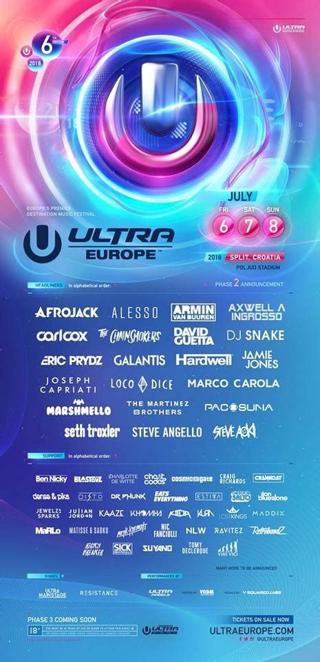 Ultra Europe Phase Two Lineup Beat Night Mx