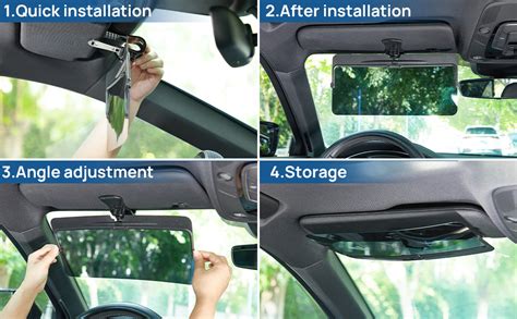 Joytutus Sun Visor For Car Universal Anti Glare Polarized Sun Visor