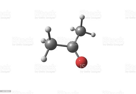 Acetone Molecular Structure Isolated On White Stock Photo - Download Image Now - Hydrogen ...