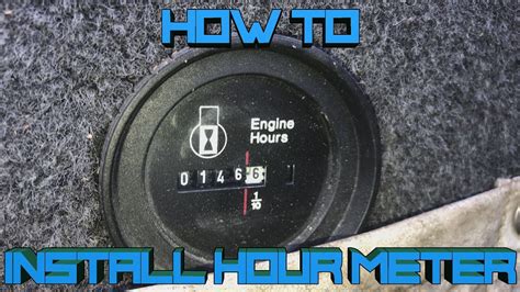 How To Install Hour Meter