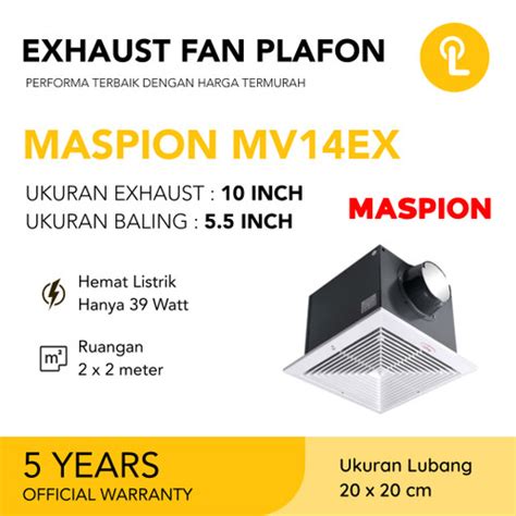 Jual Exhaust Fan Plafon Cerobong 4 Inch Maspion MV14EX MV 14 EX