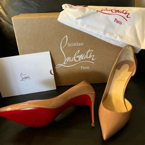 Christian Louboutin Iriza Nude Patent Leather Pumps S Gem