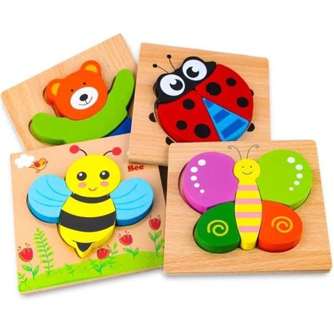 Jeux Bebe Puzzles en Bois Jouets Enfant 1 2 3 4 Ans Puzzle à