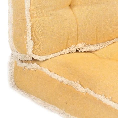 Dilwe Ensemble de coussins de canapé palette 3 pcs Jaune2 Cdiscount