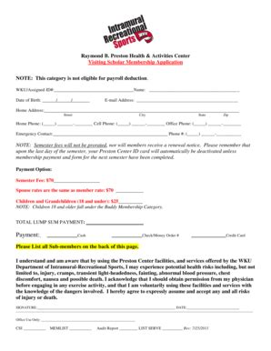 Fillable Online Wku Visiting Scholars Membership Application Western