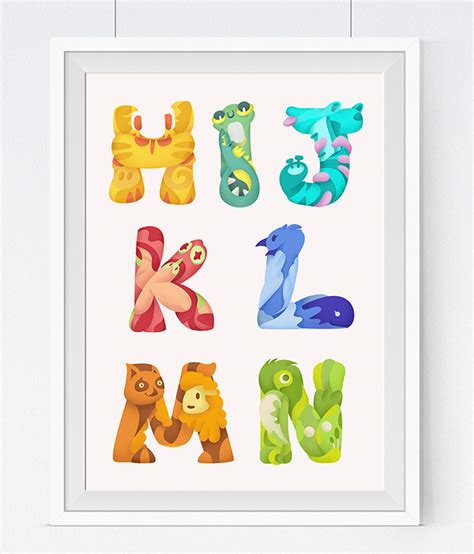 Animal Alphabet Design Behance