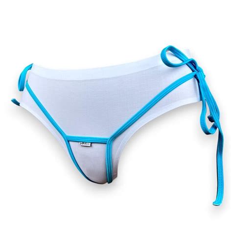 Sexy Y Back Crotchless Thong Spandex Micro String Bikini Panties With Open Crotch