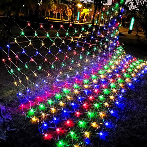 LED Twinkle Lights Fairy Net String Light 8 Modes Plug In Christmas