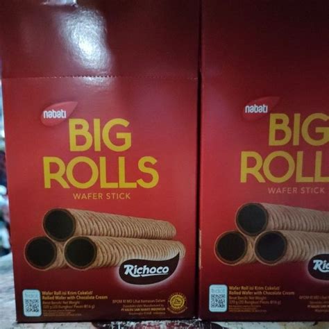 Jual Nabati Big Rolls Wafer Stick Wafer Roll Isi Krim Cokelat Keju Goguma Isi 20 Pcs Shopee