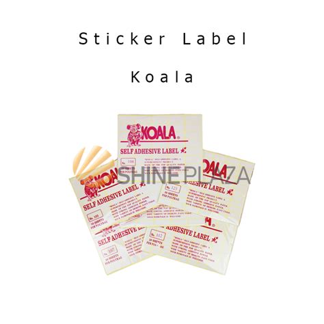 Kertas Sticker Label Stiker Koala 100 101 103 105 107 108 109 110 112