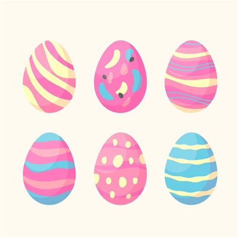 Dise O De Colecci N De Huevos De Pascua Dibujado A Mano Vector Gratis