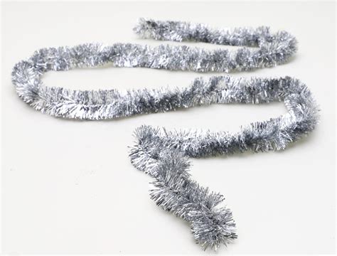 2 Metre Fine Christmas Tinsel Christmas Decoration Tinsel Silver