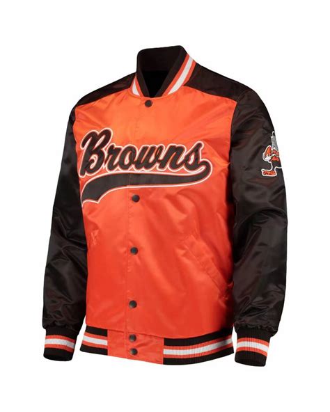 Cleveland Browns Nfl The Tradition Satin Jacket La Jacket