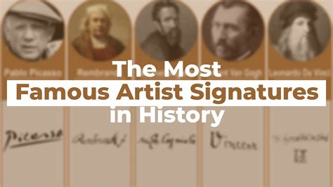 Comparison The Most Famous Artist Signatures In History Top 50