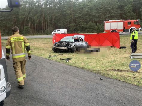 Tragedia na chociwelce Fragment bariery tkwił w bmw Obok były ciała