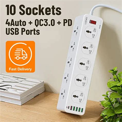LDNIO Power Extension 10 Socket with 6 USB PORTS SC10610 - ido.lk