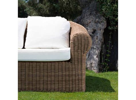 Divano Da Giardino Posti Design Lusso In Rattan Sintetico