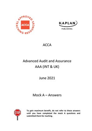 Look Inside Pocket Notes Acca Advanced Audit And Assurance Acca