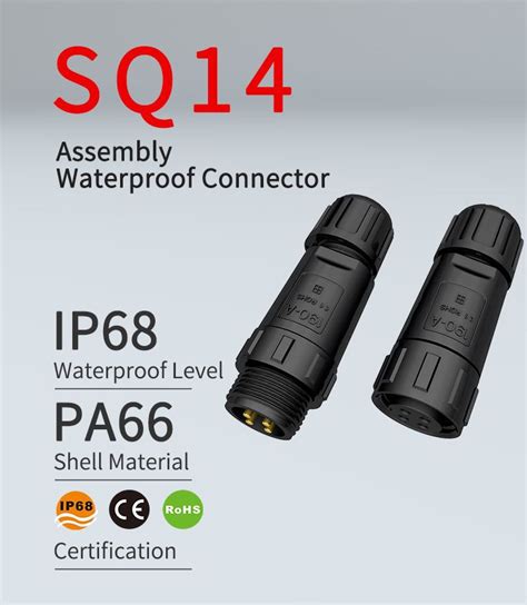 China M14 Waterproof Connector Ip68 Waterproof 4 Pin Circular Connector