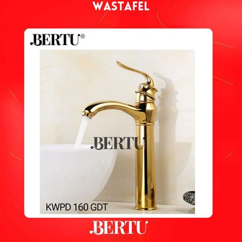 Jual BERTU 160 KRAN WASTAFEL CUCI TANGAN MANGKOK BAMBU TINGGI 30 CM