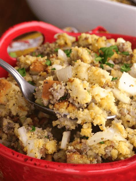 Sausage Cornbread Stuffing Southern Plate