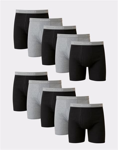 Hanes Cool Comfort® Men S Boxer Briefs Pack Moisture Wicking 100 Cotton 10 Pack Hanes