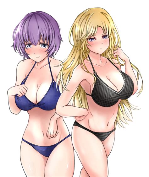 Hentai Busty 2 Girls Adjusting Clothes Adjusting Hair Adjusting