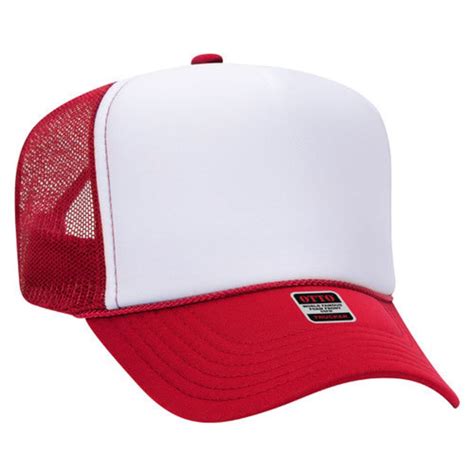 Red White Otto Trucker Hats High Profile In All Colors Trucker