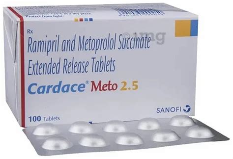 Cardace 2 5mg 150 Tab Ramipril At Rs 70 Stripe Ramipril Tablet In