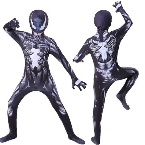 Venom Adults Kids Superhero Venom Jumpsuit Cosplay Costume Accosplay