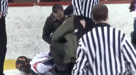 This Hockey Player Was Arrested On The Ice For Fighting A Referee