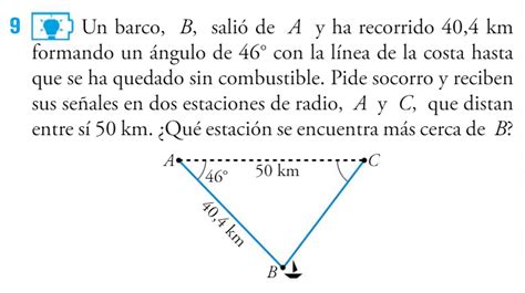 Ejemplo Del Teorema De Coseno Comprobar Tambi N Con El Teorema Del