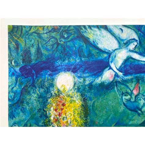 Marc Chagall Expressionist Offset Lithograph Print French Museum Poster