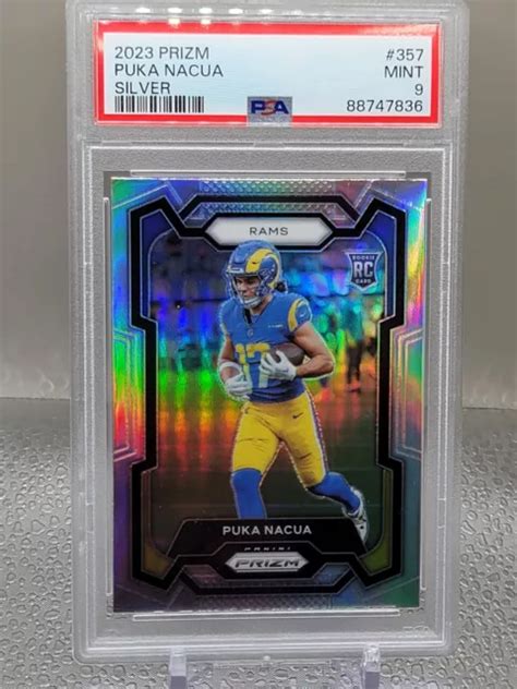 Puka Nacua Argent Psa Panini Prizm Recrue Rc Los Angeles